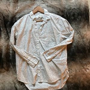 Madewell oversized button down in polka dot